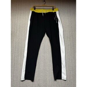 Vie+Riche Paris Track Pants XXL Black White Gold Colorblock Streetwear Jogger